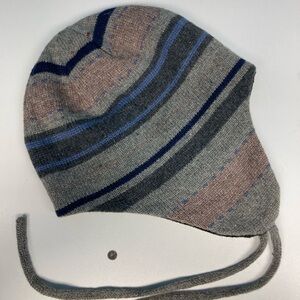 AUCLAIR Sz O/S Lined 80%  Wool winter Hat Toque with Laces / Ties